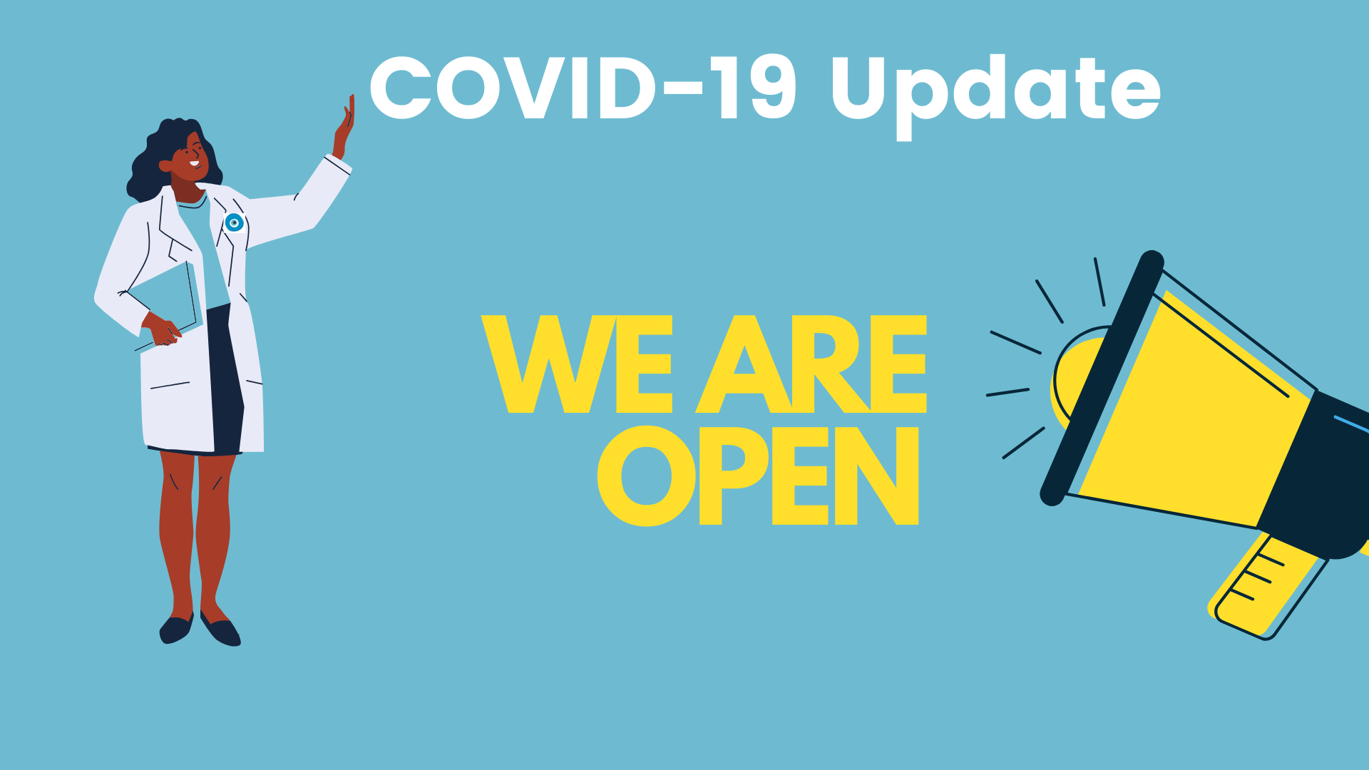 we are open covid-19 dimaco web infographic